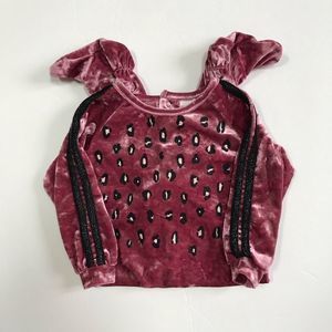 Baby velour style footed one piece